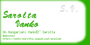 sarolta vanko business card
